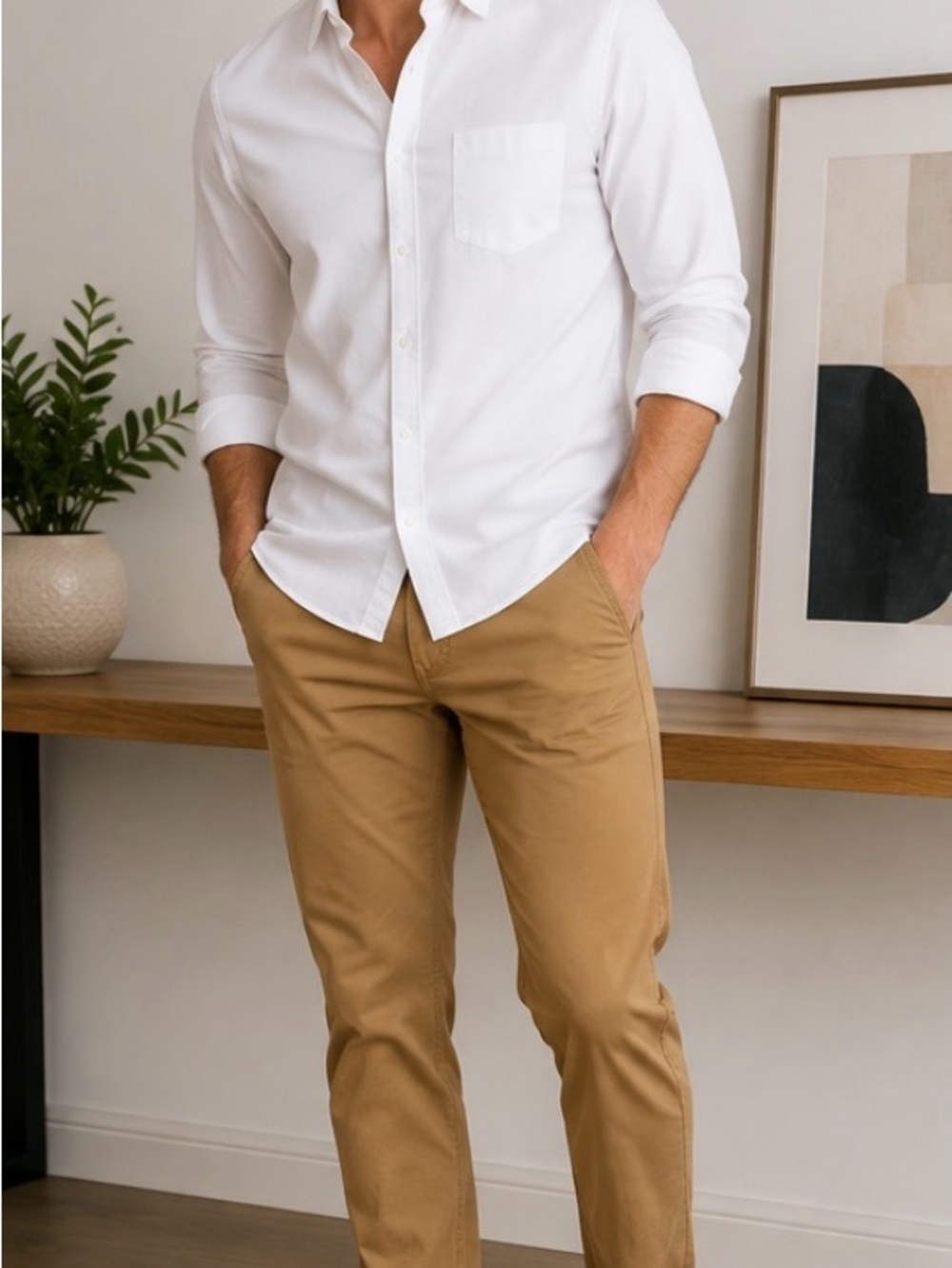 Daniel Hechter Paris Men’s Chino Pants 32x30 Tan Camel NWT